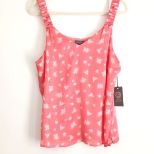 Vince Camuto "Canyon Coral" Sleeveless Blouse in Size L (NWT)